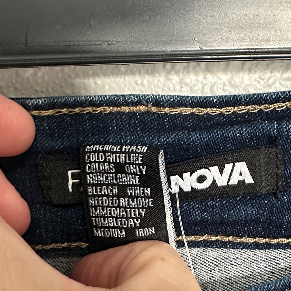 Fashion Nova So Complicated Distressed Mid-rise Blue Wash Skinny Jeans Size 9 - Picture 4 of 10
